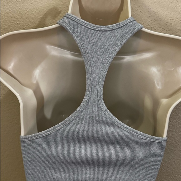 NUX Heather Gray Ribbed Top - Picture 4 of 8